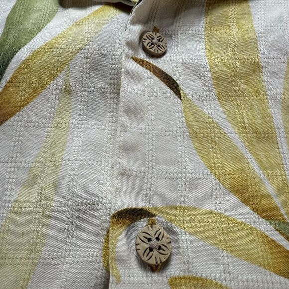 Tommy Bahama Ivory Breach Tropical Floral Hawaiian Silk Camp Shirt Mens Large** - Picture 6 of 10